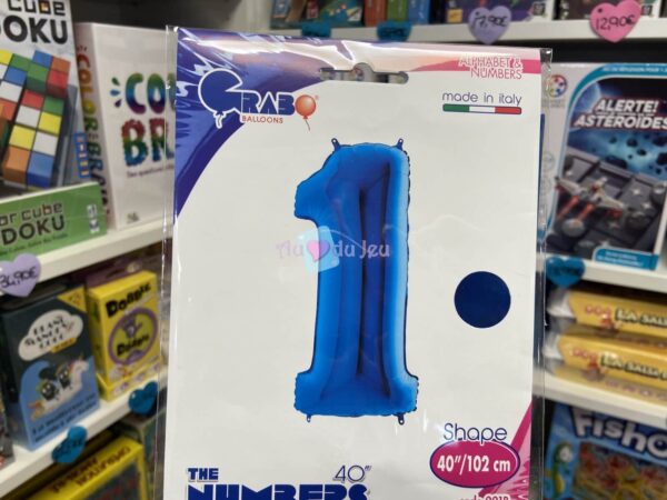 Ballon Chiffre 1 Bleu 102 cm