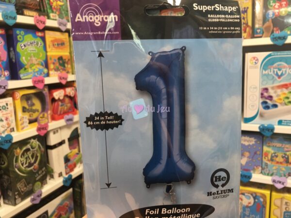 Ballon Chiffre 1 Bleu