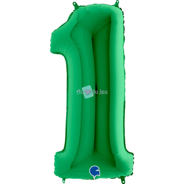 Ballon Chiffre 1 Vert 102 cm