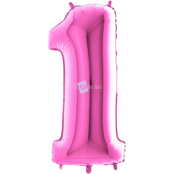 Ballon Chiffre 1 Violet 102 cm Grabo