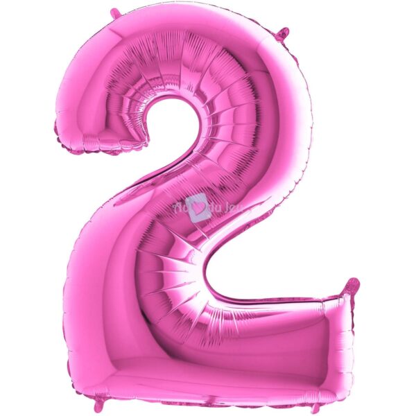 Ballon Chiffre 2 Violet 102 cm