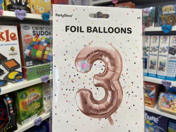 Ballon Chiffre 3 - Rose Gold (86 cm) PartyDeco
