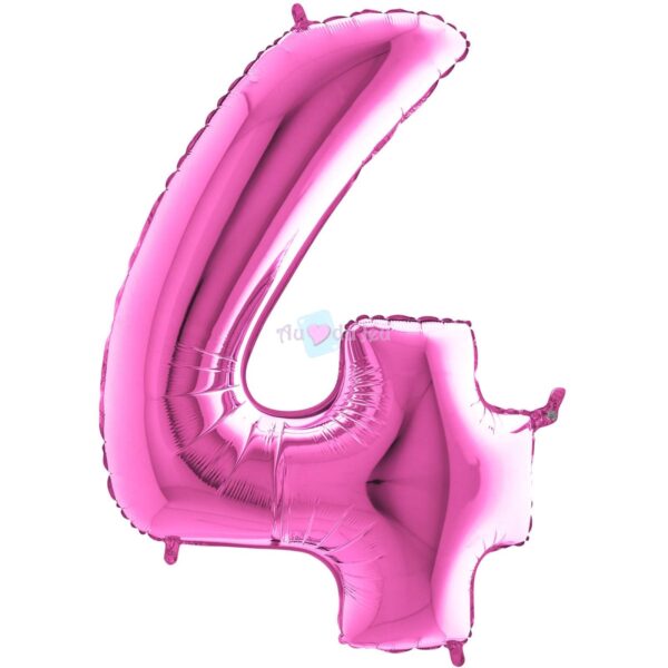 Ballon Chiffre 4 Violet 102 cm