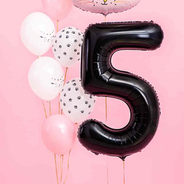 Ballon Chiffre 5 - Noir (86 cm) PartyDeco
