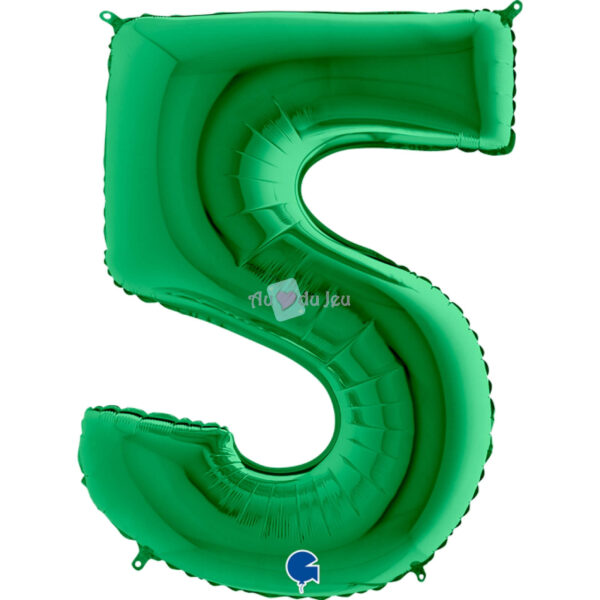 Ballon Chiffre 5 Vert 102 cm