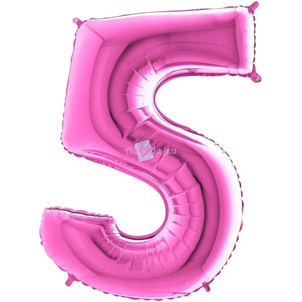 Ballon Chiffre 5 Violet 102 cm