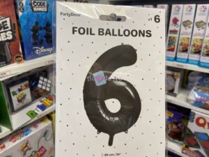 Ballon Chiffre 6 - Noir (86 cm) PartyDeco