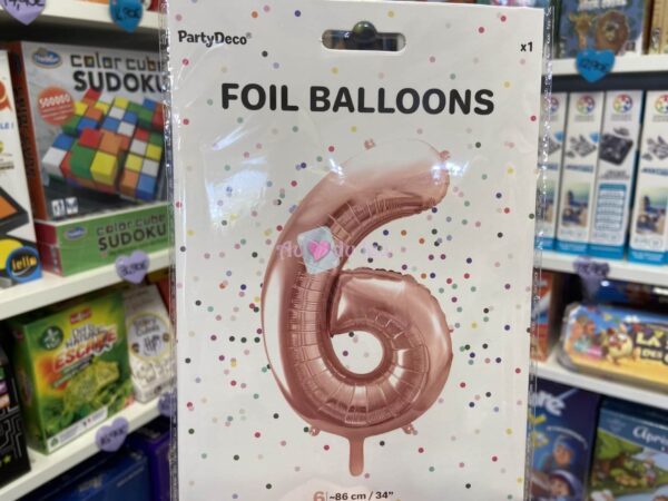 Ballon Chiffre 6 - Rose Gold (86 cm) PartyDeco