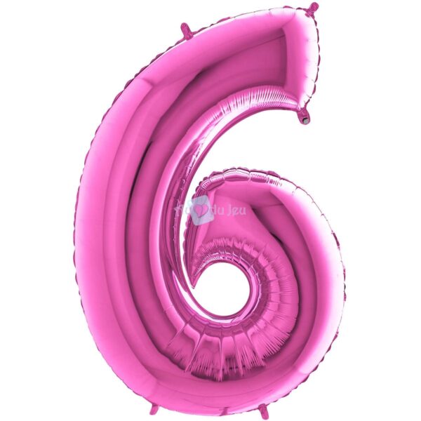 Ballon Chiffre 6 Violet 102 cm