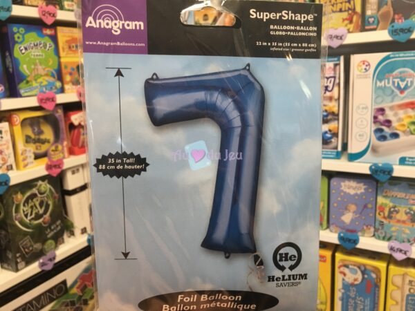 Ballon Chiffre 7 Bleu