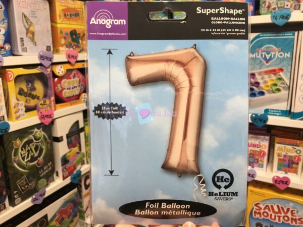 Ballon Chiffre 7 Rose Gold