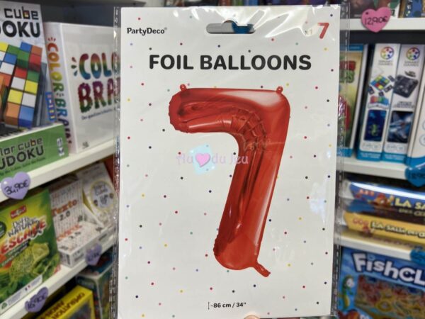 Ballon Chiffre 7 - Rouge (86 cm) PartyDeco