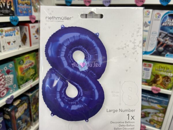 Ballon Chiffre 8 Bleu (83cm)