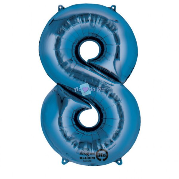 Ballon Chiffre 8 Bleu – Image 2