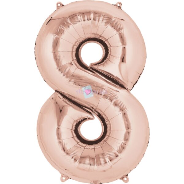 Ballon Chiffre 8 Rose Gold Amscan