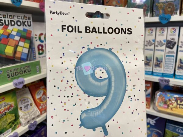Ballon Chiffre 9 - Bleu Clair (86 cm) PartyDeco