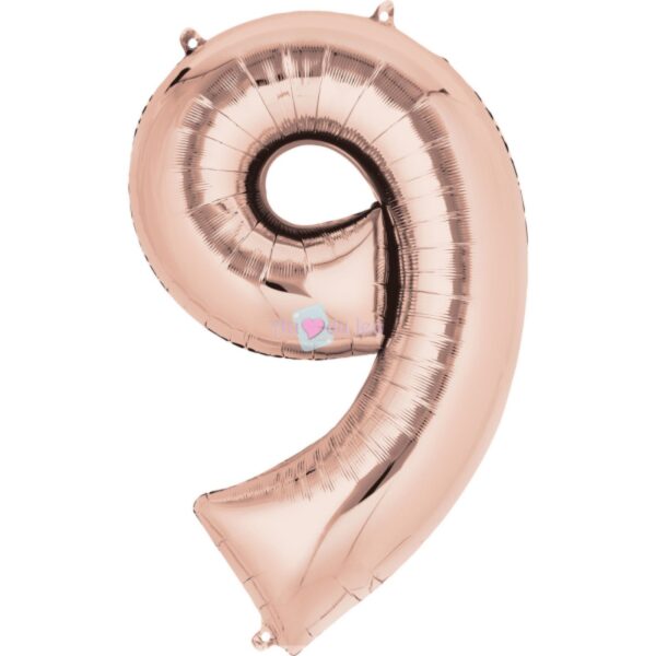 Ballon Chiffre 9 Rose Gold – Image 2