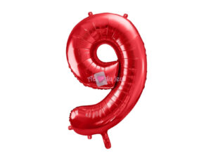 Ballon Chiffre 9 - Rouge (86 cm) PartyDeco