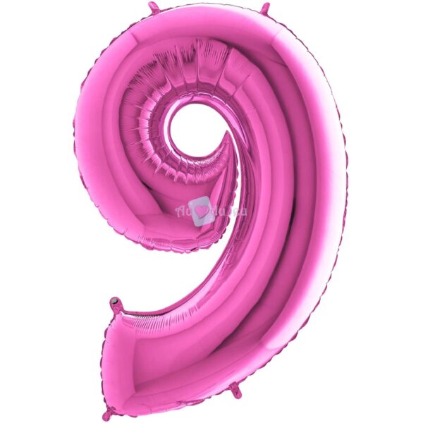 Ballon Chiffre 9 Violet 102 cm Grabo
