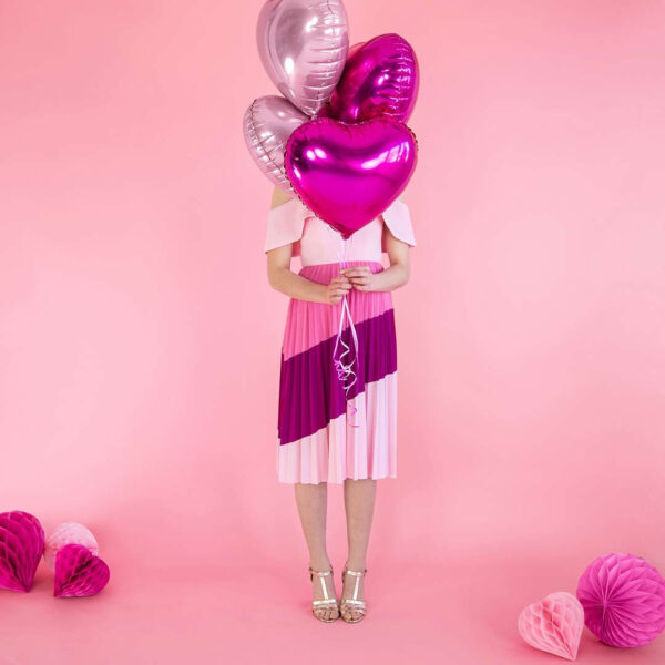 Ballon Coeur 48 cm Rose PartyDeco