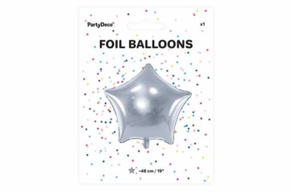 Ballon Etoile 48 cm Argente