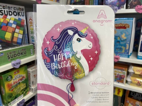 Ballon Happy Birthday Licorne