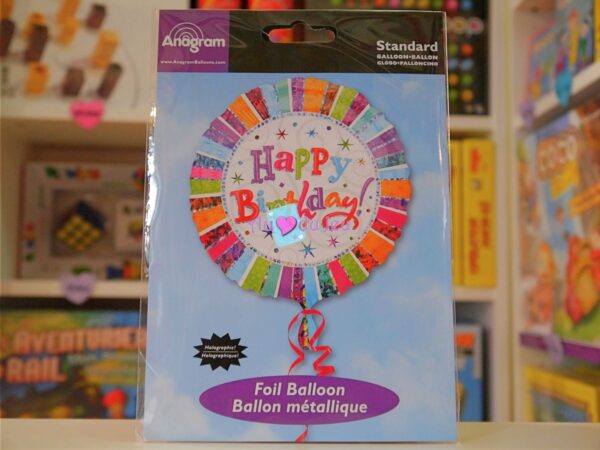 Ballon Hélium Happy Birthday Multicolore – Image 3