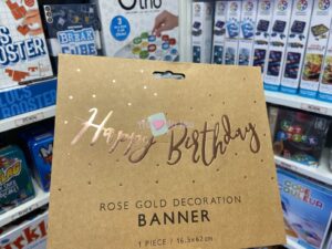 Bannière Happy Birthday Rose Gold McParty