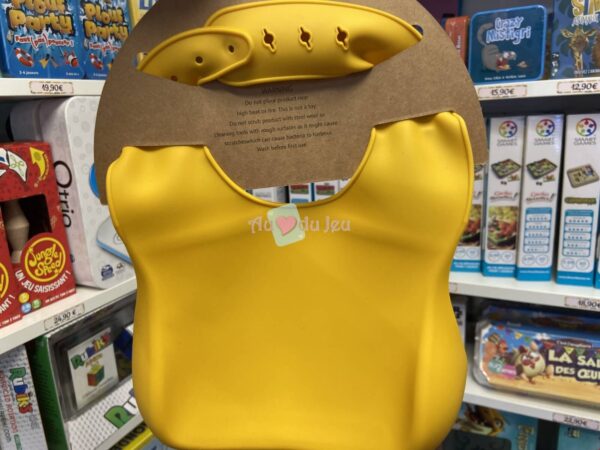 Bavoir en Silicone Avec Egouttoir - Jaune – Image 2