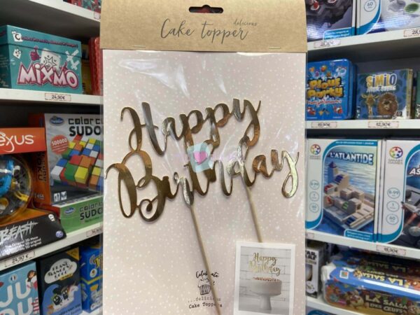 Cake Topper Happybirthday Or