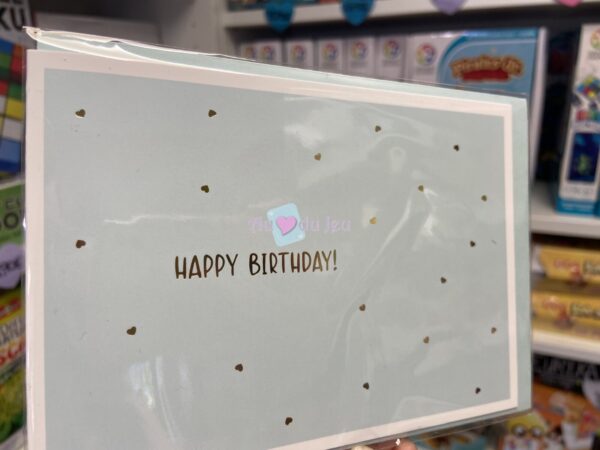 Carte Anniversaire Coeur Bleu