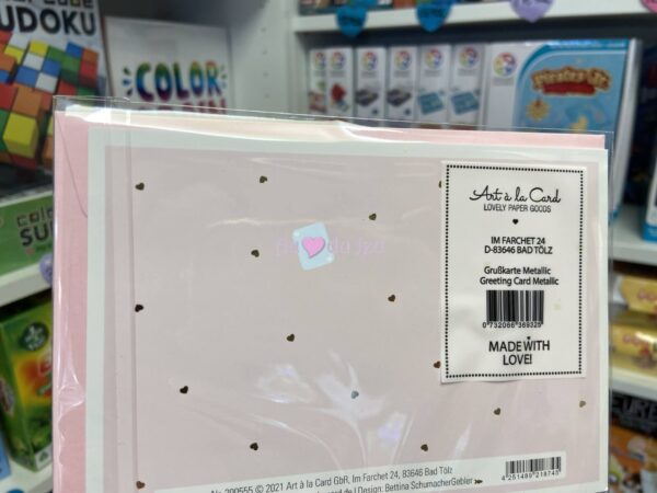 Carte Anniversaire Coeurs Roses – Image 2
