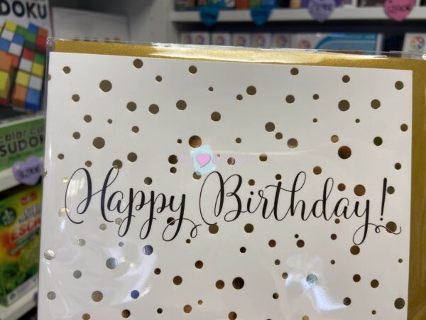 Carte Anniversaire Confettis Dores
