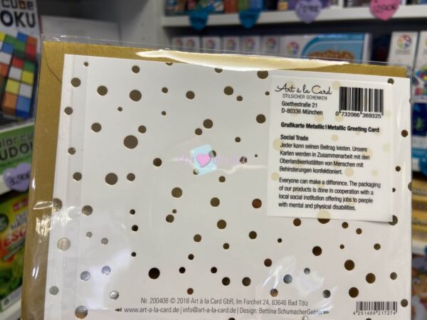 Carte Anniversaire Confettis Dores – Image 2
