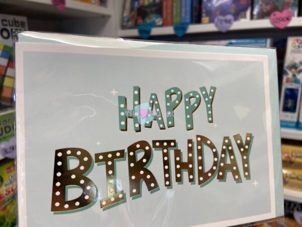 Carte Anniversaire Dore Bleu
