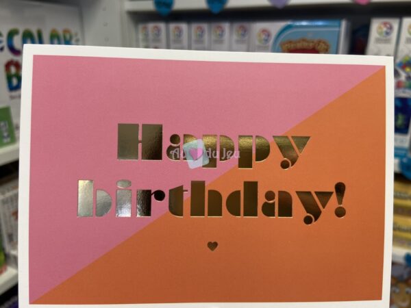 Carte Anniversaire Dore Rose