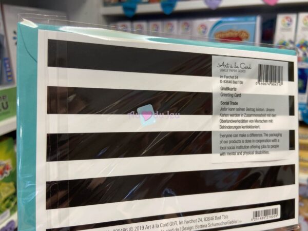 Carte Anniversaire Rayures Noires – Image 2