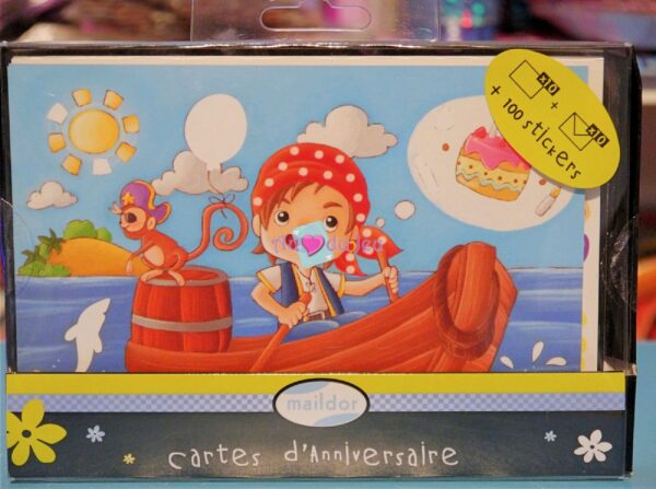 Cartes d'Invitation Anniversaire Pirates - à Décorer