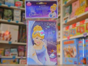 6 Cartes Invitation Cendrillon avec Enveloppes Amscan