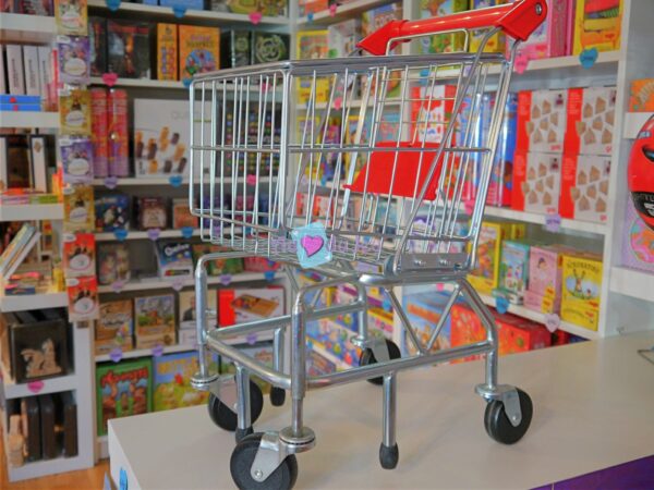 Vrai chariot caddie de supermarché