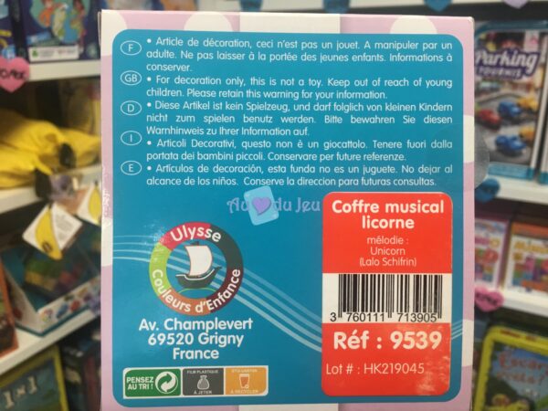 Coffre Musical Licorne – Image 2