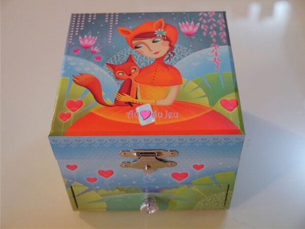 Coffre Musical Tiroir Renard en bois – Image 2