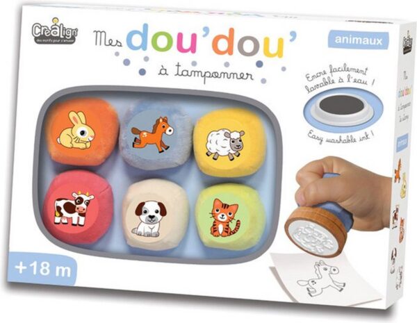 Coffret Doudou Tampons Animaux Créa Lign'