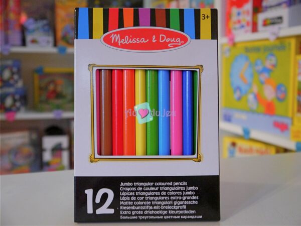 12 Crayons de Couleurs triangulaires