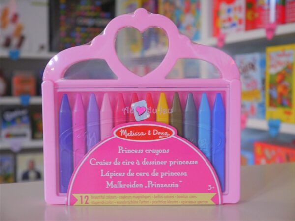 12 Crayons de cire Princesse