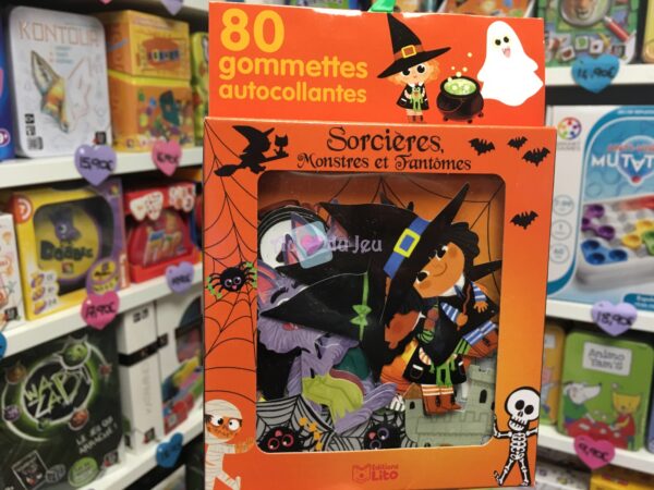 80 Gommettes Sorcières et Monstres