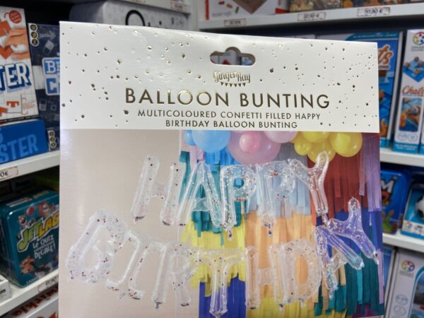 Guirlande Ballons Happy Birthday Confetti