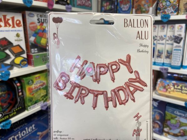 Guirlande Ballons Happy Birthday Rose Gold
