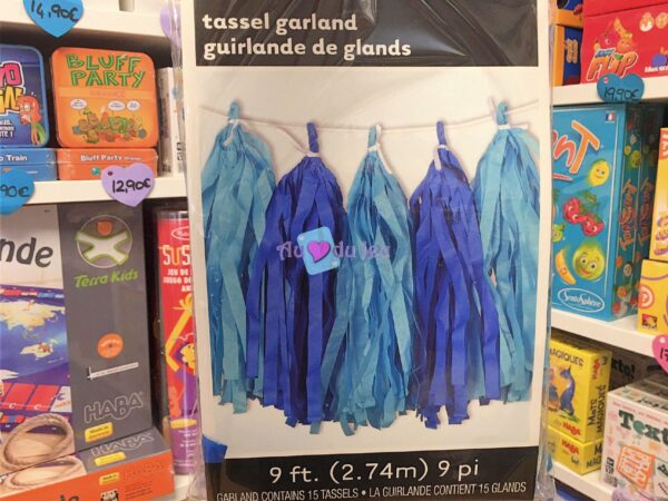 Guirlande Décoration Papier Bleu