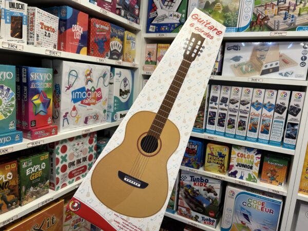 guitare naturelle et rouge